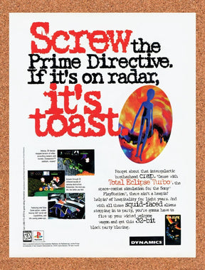 1995 Total Eclipse Turbo PS1 Original Advertisement / Retro Promo v1