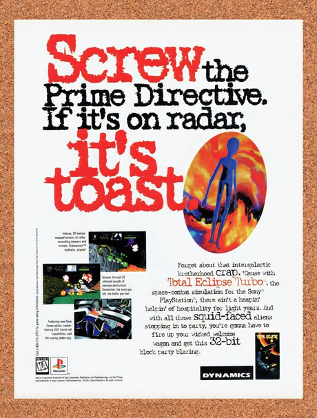 1995 Total Eclipse Turbo PS1 Original Advertisement / Retro Promo v1
