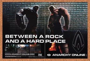 Anarchy Online PC Original 2004 Ad Authentic Funcom MMO Video Game Promo Art