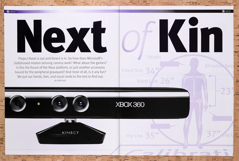 2009 Microsoft Xbox Kinect Launch Analysis Original Ad / Retro Wall Art v1