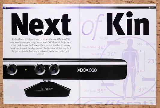 2009 Microsoft Xbox Kinect Launch Analysis Original Ad / Retro Wall Art v1