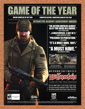 Return To Castle Wolfenstein PC Original 2004 Ad Authentic GOTY Video Game Promo
