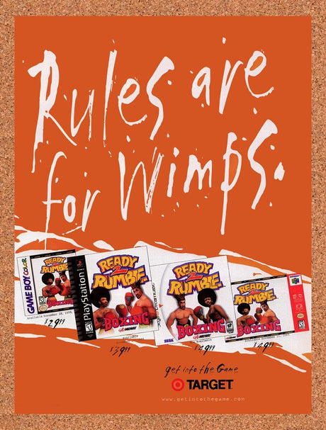 1999 Ready 2 Rumble Boxing Games At Target Original Ad / Retro Wall Art v3