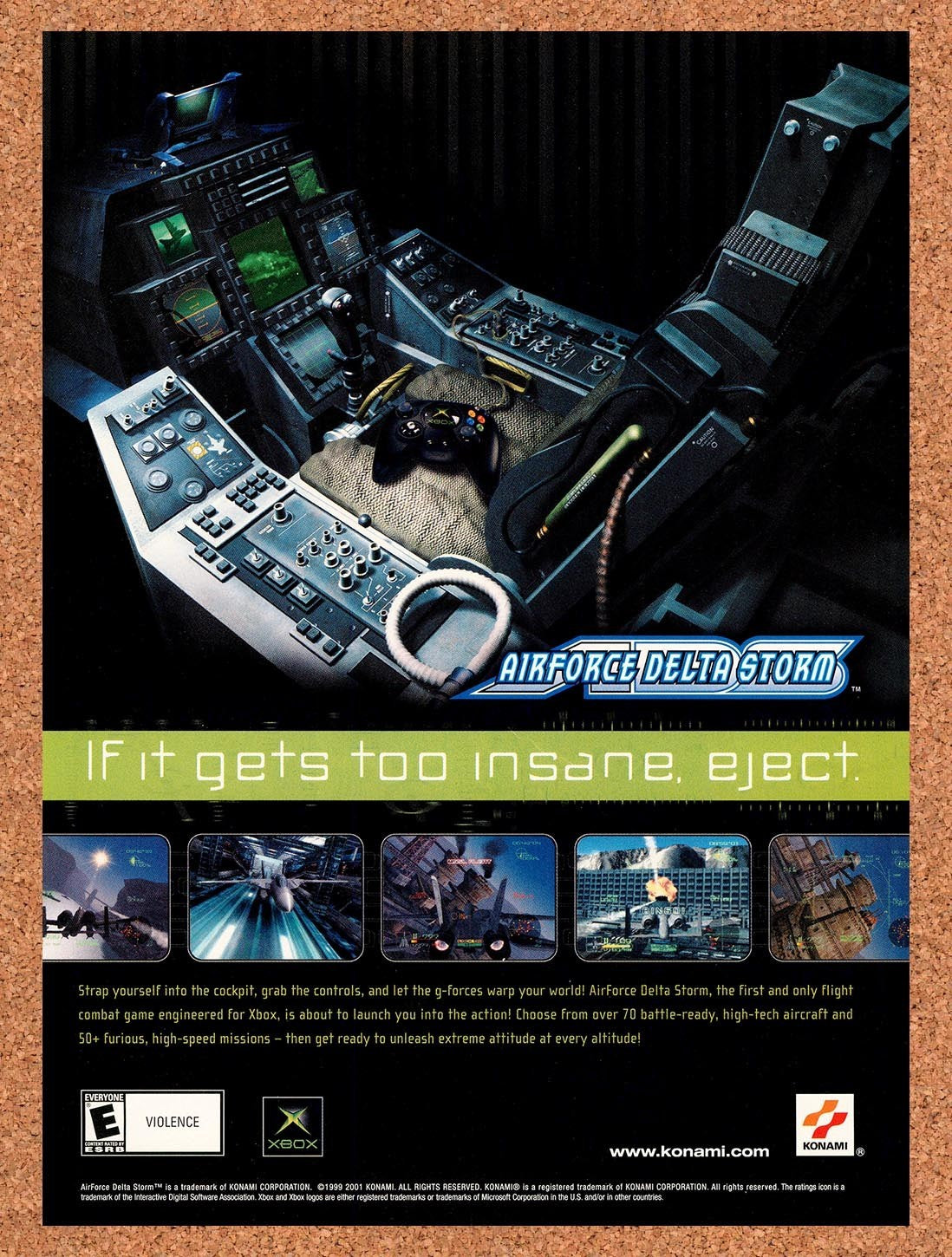 2001 Airforce Delta Storm Xbox Original Advertisement / Retro Promo v1