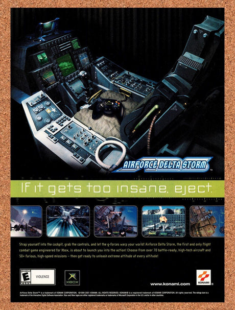 2001 Airforce Delta Storm Xbox Original Advertisement / Retro Promo v1