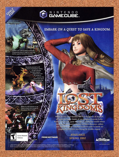 2002 Lost Kingdoms GameCube Original Advertisement / Retro Promo v1