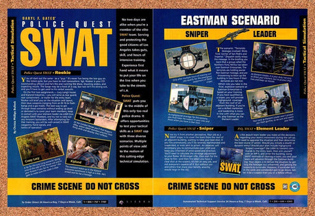 1996 Police Quest Swat PC Original Advertisement / Retro Wall Art v3