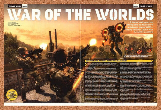 Original 2005 Enemy Territory Quake Wars PC Vintage Ad - Video Game Art Promo