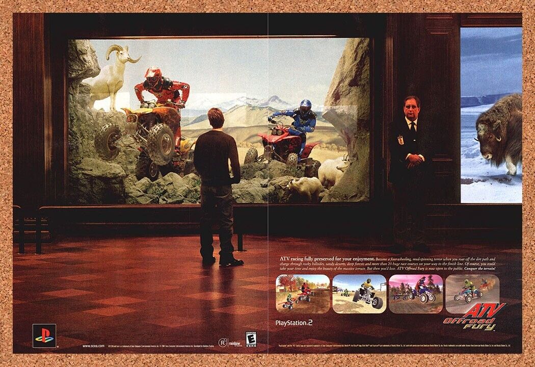 ATV Offroad Fury PS2 Original 2003 Print Ad Authentic Video Game Promo