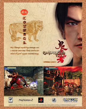 Onimusha PS2 Original 2003 Print Ad Authentic Capcom Video Game Promo