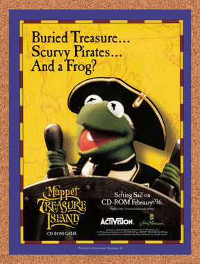 1996 Muppet Treasure Island PC Original Advertisement / Retro Promo v1