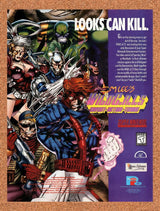 1995 Jim Lees Wild CATS SNES Original Advertisement / Retro Wall Art v1