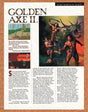 1991 Golden Axe II Genesis Original Advertisement / Retro Wall Art v1