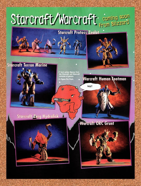 1998 StarCraft & Warcraft Figures Original Advertisement / Retro Promo vr7