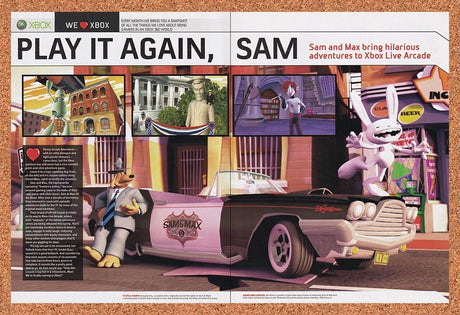 2009 Sam & Max Xbox 360 Original Advertisement / Retro Wall Art v4