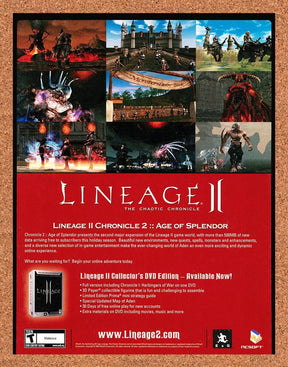 2004 Lineage II The Chaotic Chronicle PC Original Advertisement / Retro Promo v2