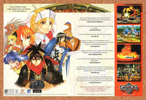 Grandia II Dreamcast Original 2001 Print Ad Authentic Sega Video Game Promo