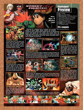 Street Fighter EX3 PS2 Original 2002 Vintage Ad - Video Game Preview Promo