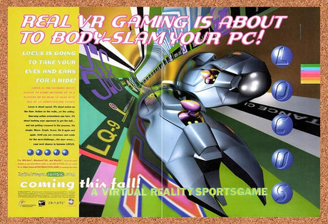 1995 Locus VR Sports Original Advertisement / Retro Promo v2