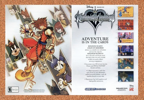 Kingdom Hearts Chain Of Memories GBA Original 2001 Ad Authentic Game Promo