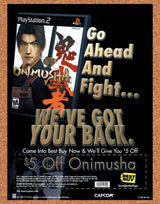 Onimusha PS2 Original 2003 Print Ad Authentic Best Buy Rebate Video Game Promo