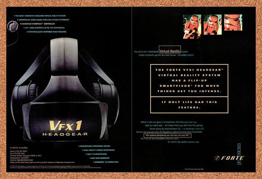 Star Wars Forte VFX1 Original 1996 Vintage Ad - Virtual Reality Promo