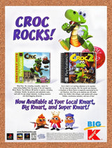 1999 Croc PS1 Games Kmart Original Advertisement / Retro Promo v1
