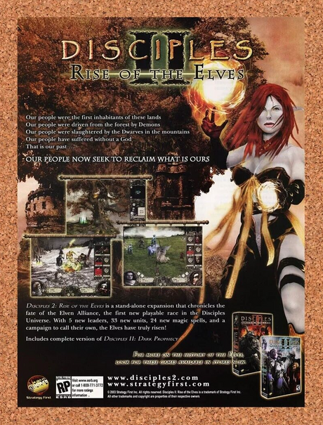 Disciples II Rise Of Elves PC Original 2005 Ad Authentic RPG Video Game Promo