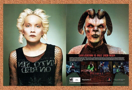 Primal PS2 Original 2003 Vintage Ad - Skin Deep Video Game Promo