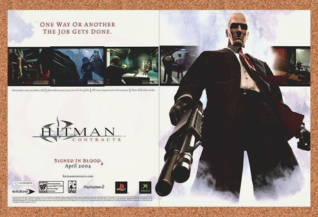 Original 2004 Hitman Contracts PS2 Vintage Ad - Video Game Promo Wall Art 4