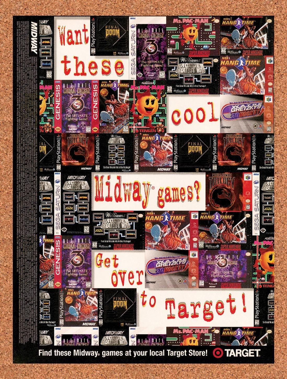 1997 Midway Games At Target Original Advertisement / Retro Promo v3