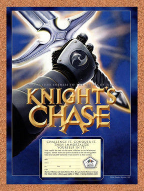 1996 Time Gate Knight's Chase PC Original Advertisement / Retro Promo v2