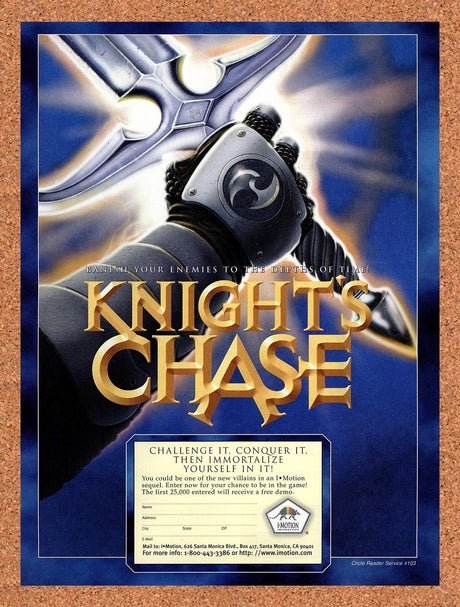 1996 Time Gate Knight's Chase PC Original Advertisement / Retro Promo v2