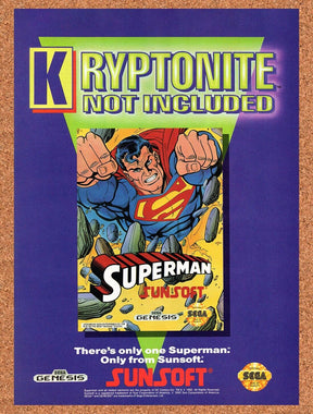 1993 Superman Genesis Original Advertisement / Retro Wall Art v1