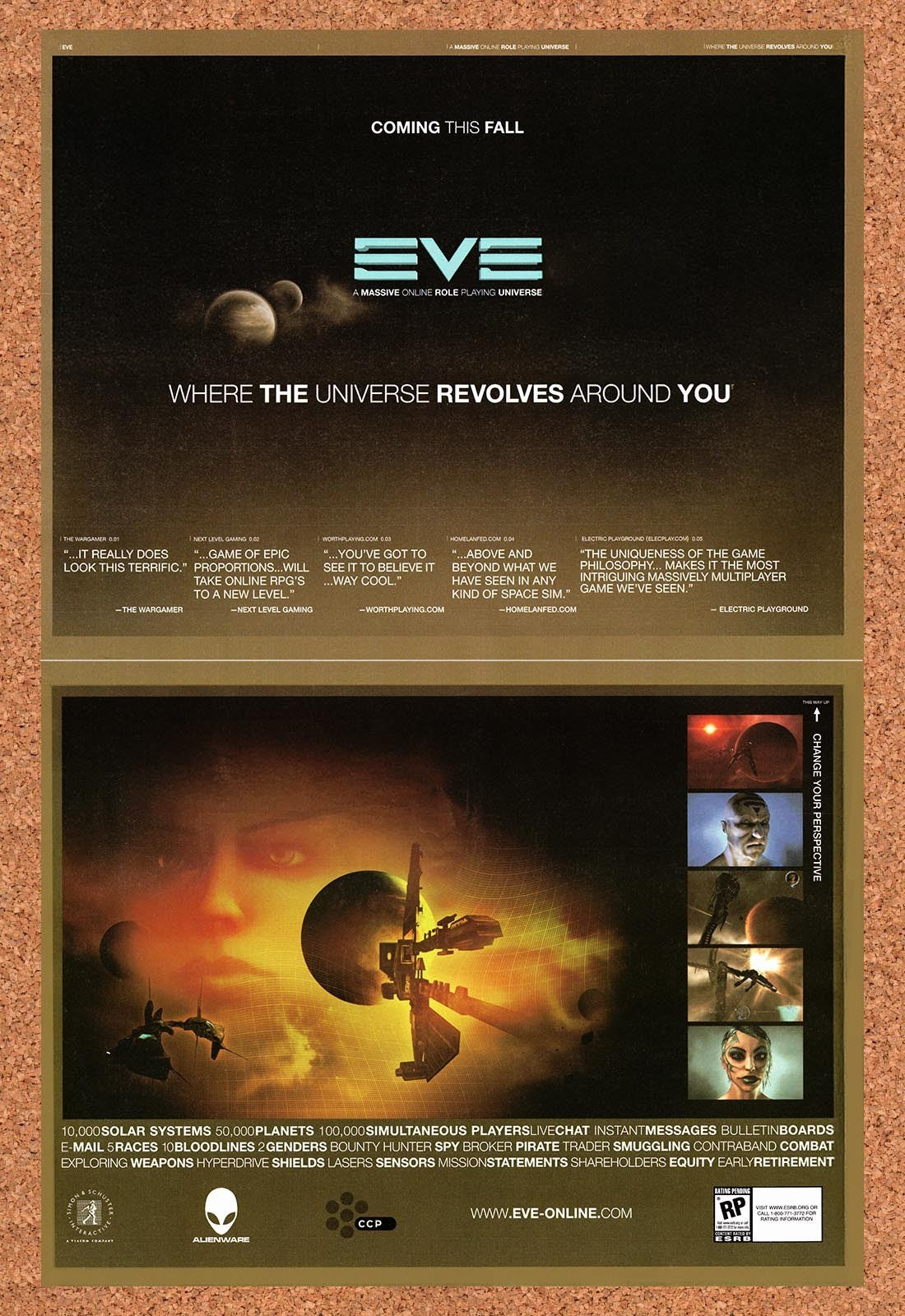 2002 Eve Online PC Original Advertisement / Retro Promo v3
