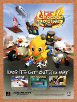 1999 Chocobo Racing PS1 Original Advertisement / Retro Wall Art v1