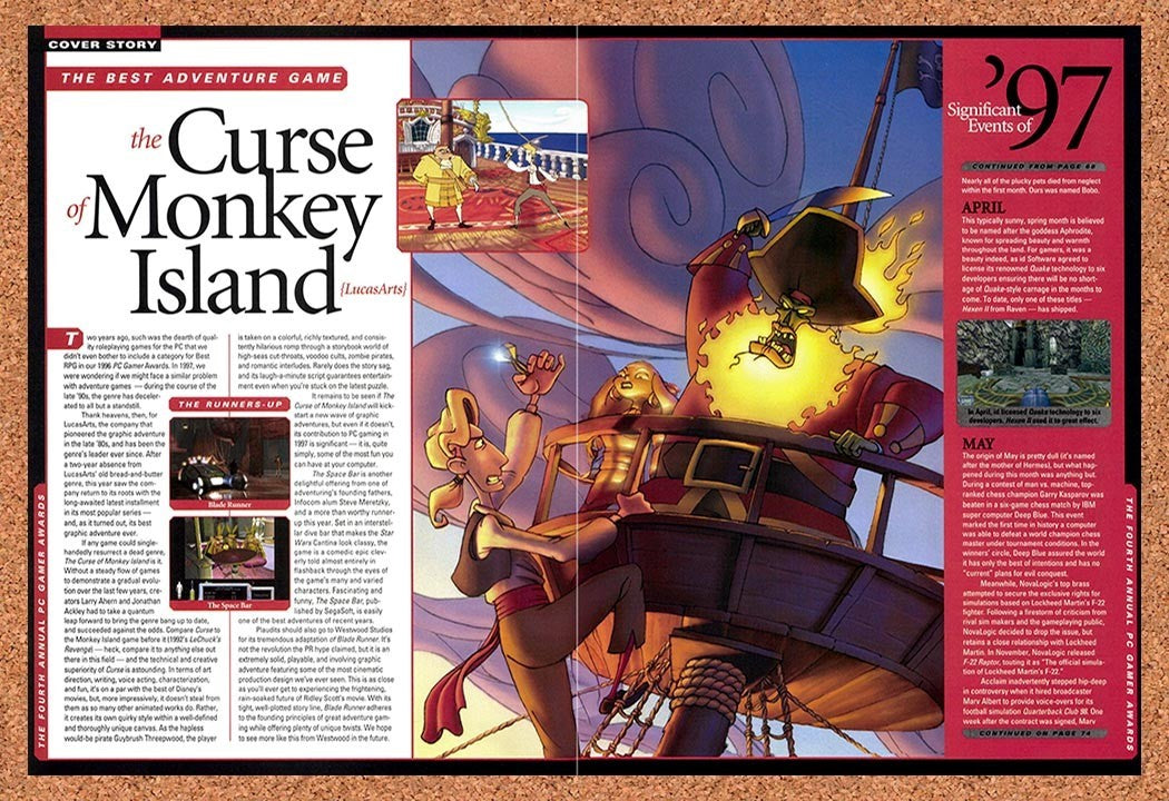 1998 Curse Of Monkey Island PC Original Advertisement / Retro Promo vr2