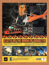2001 City Crisis PS2 Original Advertisement / Retro Wall Art v1