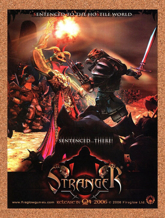Stranger PC Original 2007 Ad Authentic Survival Horror Video Game Promo