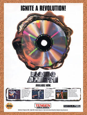 1993 Robo Aleste Sega CD Original Advertisement / Retro Wall Art v2