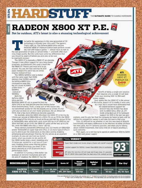 2007 ATI Radeon X800 XT PE GPU Original Advertisement / Retro Promo vr1