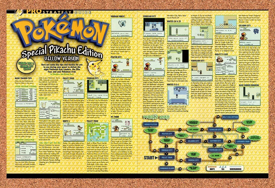 1999 Pokemon Special Pikachu Edition GBC Tips Original Advertisement / Promo v1