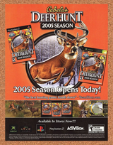 Original 2005 Cabelas Deer Hunt 2006 PS2 Vintage Ad - Video Game Promo Wall Art