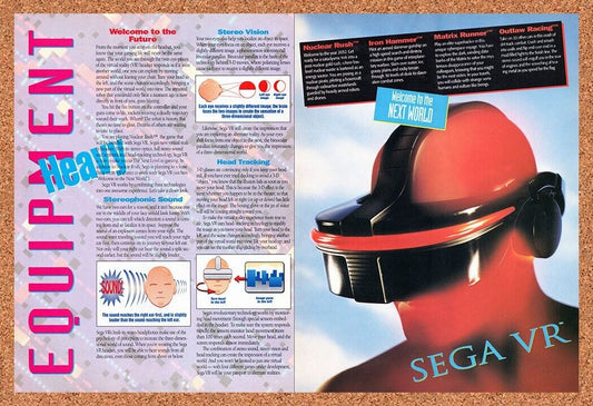 1992 Sega VR Prototype Original Advertisement / Retro Wall Art v1