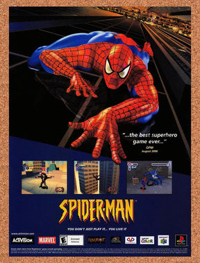 2001 Spider-Man PS2 Original Advertisement / Retro Promo v1