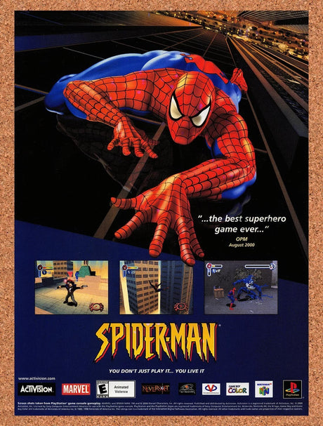 2001 Spider-Man PS2 Original Advertisement / Retro Promo v1