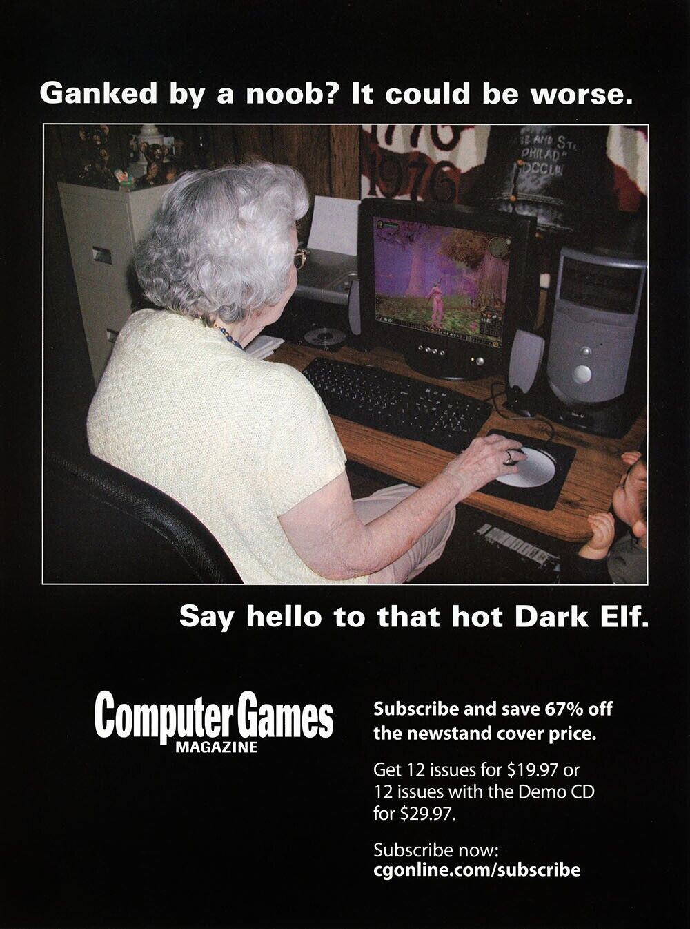 World Of WarCraft PC Original 2007 Ad Authentic Funny WoW Video Game Promo