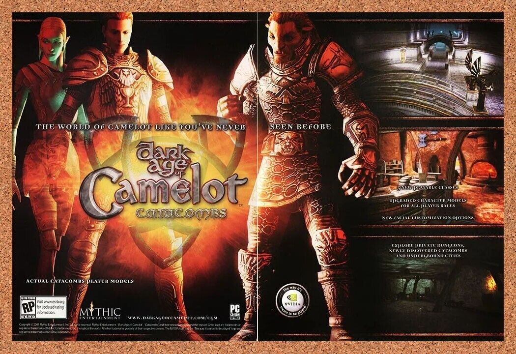 Dark Age Of Camelot Catacombs PC Original 2005 Ad Authentic Video Game Promo