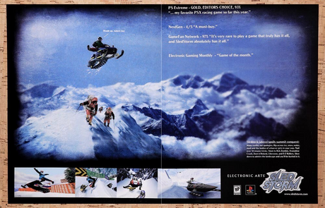 1999 Sled Storm PS1 Original Advertisement / Retro Wall Art v1