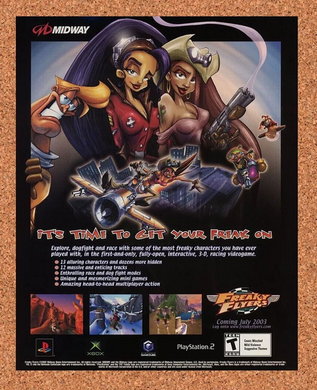 Freaky Flyers GameCube Original 2005 Ad Authentic Nintendo Video Game Promo
